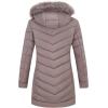 imageBellivera Womens Winter Thickened Quilted Puffer Jacket Zipper Pockets Bubble Coat with Removable Hood and Faux Fur CollarDapricot Puffer Plus