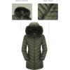 imageBellivera Womens Winter Thickened Quilted Puffer Jacket Zipper Pockets Bubble Coat with Removable Hood and Faux Fur CollarGreen Hood