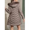 imageBellivera Womens Winter Thickened Quilted Puffer Jacket Zipper Pockets Bubble Coat with Removable Hood and Faux Fur CollarTaupel Hood