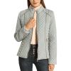 imageBellivera Womens Stand Collar Lightweight Quilted Puffer Jacket with Fleece lining for Fall and WinterGrey