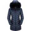 imageBellivera Womens Winter Thickened Quilted Puffer Jacket Zipper Pockets Bubble Coat with Removable Hood and Faux Fur CollarBlue Hood