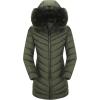 imageBellivera Womens Winter Thickened Quilted Puffer Jacket Zipper Pockets Bubble Coat with Removable Hood and Faux Fur CollarGreen Hood