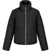 imageBellivera Women Faux Leather Jacket Long Quilted Hood Puffer Winter CoatBlack Short