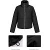 imageBellivera Women Faux Leather Jacket Long Quilted Hood Puffer Winter CoatBlack Short