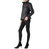 imageBellivera Women Lightweight Coat Short Quilted Puffer Long Sleeve Belted Jacket PocketsBlack With Belt