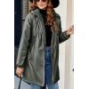 imageBellivera Women Lightweight Coat Short Quilted Puffer Long Sleeve Belted Jacket PocketsGreen Doublesided Coat