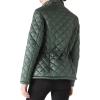 imageBellivera Women Lightweight Coat Short Quilted Puffer Long Sleeve Belted Jacket PocketsGreen With Belt