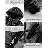 imageBellivera Women Long Heavy Puffer Coat Diamond Quilted Thermal Thicken Winter Parka Windproof Jacket with HoodBlack
