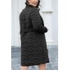 imageBellivera Women Long Heavy Puffer Coat Diamond Quilted Thermal Thicken Winter Parka Windproof Jacket with HoodBlack Belt