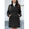 imageBellivera Women Long Heavy Puffer Coat Diamond Quilted Thermal Thicken Winter Parka Windproof Jacket with HoodBlack Belt