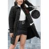 imageBellivera Women Long Heavy Puffer Coat Diamond Quilted Thermal Thicken Winter Parka Windproof Jacket with HoodBlack Belt