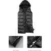 imageBellivera Women Long Heavy Puffer Coat Diamond Quilted Thermal Thicken Winter Parka Windproof Jacket with HoodBlack Vest
