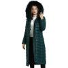 imageBellivera Women Long Heavy Puffer Coat Diamond Quilted Thermal Thicken Winter Parka Windproof Jacket with HoodBlue Long Jacket