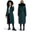 imageBellivera Women Long Heavy Puffer Coat Diamond Quilted Thermal Thicken Winter Parka Windproof Jacket with HoodBlue Long Jacket