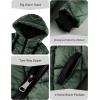 imageBellivera Women Long Heavy Puffer Coat Diamond Quilted Thermal Thicken Winter Parka Windproof Jacket with HoodGreen