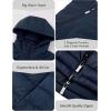 imageBellivera Women Puffer Jacket Reversible Spring and Winter Fashion Warm Quilted Long Hooded Padded Bubble CoatBlue