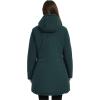 imageBellivera Women Puffer Jacket Reversible Spring and Winter Fashion Warm Quilted Long Hooded Padded Bubble CoatGreen