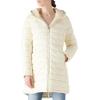 imageBellivera Women Puffer Jacket Reversible Spring and Winter Fashion Warm Quilted Long Hooded Padded Bubble CoatWhite