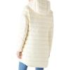 imageBellivera Women Puffer Jacket Reversible Spring and Winter Fashion Warm Quilted Long Hooded Padded Bubble CoatWhite