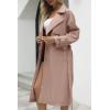 imageBellivera Women Trench Coat Long Loose Jacket Faux PU Leather Oversize Classic Lapel Overcoat with BeltPink
