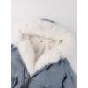 imageBellivera Women Twill Parka Jacket Winter Fashion Warm Long Hood Coat with Faux Fur CollarBeige Sherpa Fleece Jean Jackets