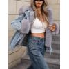 imageBellivera Women Twill Parka Jacket Winter Fashion Warm Long Hood Coat with Faux Fur CollarBlack Faux Fur Jean Outerwear