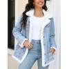 imageBellivera Women Twill Parka Jacket Winter Fashion Warm Long Hood Coat with Faux Fur CollarBlue Denim