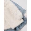 imageBellivera Women Twill Parka Jacket Winter Fashion Warm Long Hood Coat with Faux Fur CollarBlue Faux Fur Jean Outerwear