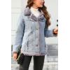 imageBellivera Women Twill Parka Jacket Winter Fashion Warm Long Hood Coat with Faux Fur CollarGray Denim