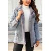 imageBellivera Women Twill Parka Jacket Winter Fashion Warm Long Hood Coat with Faux Fur CollarGray Denim