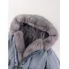 imageBellivera Women Twill Parka Jacket Winter Fashion Warm Long Hood Coat with Faux Fur CollarGrey Sherpa Fleece Jean Jackets