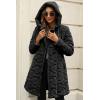 imageBellivera Womens Diamond Quilted Lightweight Puffer Jacket Spring and Winter Padded Coat with HoodBlack Bubble