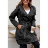 imageBellivera Womens Diamond Quilted Lightweight Puffer Jacket Spring and Winter Padded Coat with HoodBlack Bubble