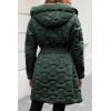 imageBellivera Womens Diamond Quilted Lightweight Puffer Jacket Spring and Winter Padded Coat with HoodGreen