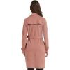 imageBellivera Womens Faux Suede Leather Jacket Spring and Winter Fashion Long Trench Coat Lightweight WindbreakerPink