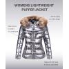 imageBellivera Womens Lightweight Puffer Jacket Winter Coats for Women Warm Quilted Bubble Padded Hood Coat with Faux Fur CollarSliver