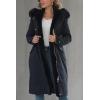 imageBellivera Womens Puffer Jacket Lightweight Quilted Hooded Long Down Alternative Coat with BeltBlue Fur