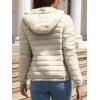 imageBellivera Womens Quilted Lightweight Jacket Puffer Coat Women Bubble for Spring and WinterBeige Hooded Coat