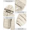 imageBellivera Womens Quilted Lightweight Jacket Puffer Coat Women Bubble for Spring and WinterBeige Hooded Coat