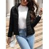 imageBellivera Womens Quilted Lightweight Jacket Puffer Coat Women Bubble for Spring and WinterBlack Hooded Coat