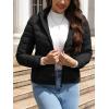 imageBellivera Womens Quilted Lightweight Jacket Puffer Coat Women Bubble for Spring and WinterBlack Hooded Coat