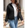 imageBellivera Womens Quilted Lightweight Jacket Puffer Coat Women Bubble for Spring and WinterBlack Hooded Coat