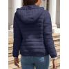 imageBellivera Womens Quilted Lightweight Jacket Puffer Coat Women Bubble for Spring and WinterBlue Hooded Coat