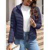 imageBellivera Womens Quilted Lightweight Jacket Puffer Coat Women Bubble for Spring and WinterBlue Hooded Coat