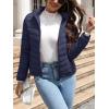 imageBellivera Womens Quilted Lightweight Jacket Puffer Coat Women Bubble for Spring and WinterBlue Hooded Coat