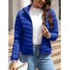 imageBellivera Womens Quilted Lightweight Jacket Puffer Coat Women Bubble for Spring and WinterLight Blue Hooded Coat