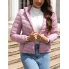 imageBellivera Womens Quilted Lightweight Jacket Puffer Coat Women Bubble for Spring and WinterLight Pink Hooded Coat