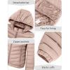 imageBellivera Womens Quilted Lightweight Jacket Puffer Coat Women Bubble for Spring and WinterPink Hooded Coat