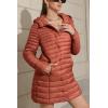 imageBellivera Womens Quilted Lightweight Puffer Jacket Winter Coats for Women Long Padded Bubble Coat7148a Orange