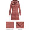 imageBellivera Womens Quilted Lightweight Puffer Jacket Winter Coats for Women Long Padded Bubble CoatCoral With Hood